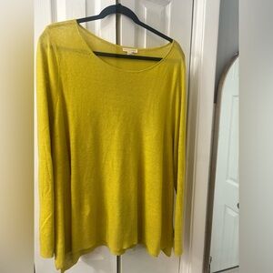 Eileen Fisher Vibrant Yellow Long Sleeve Top
